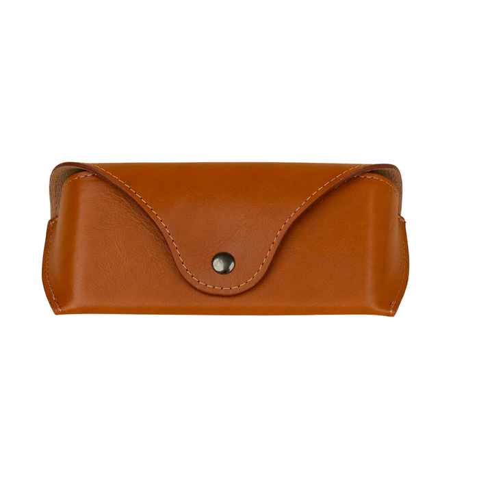 Premium Leather Eyewear Case - Rich Brown - Cambridge