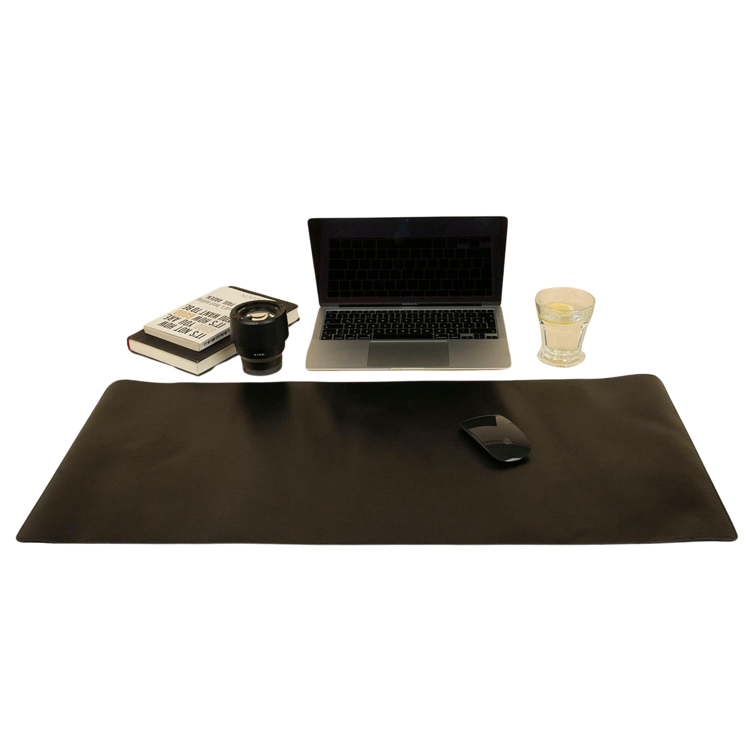 Luxurious Leather Desk Mat - Black - Tampa