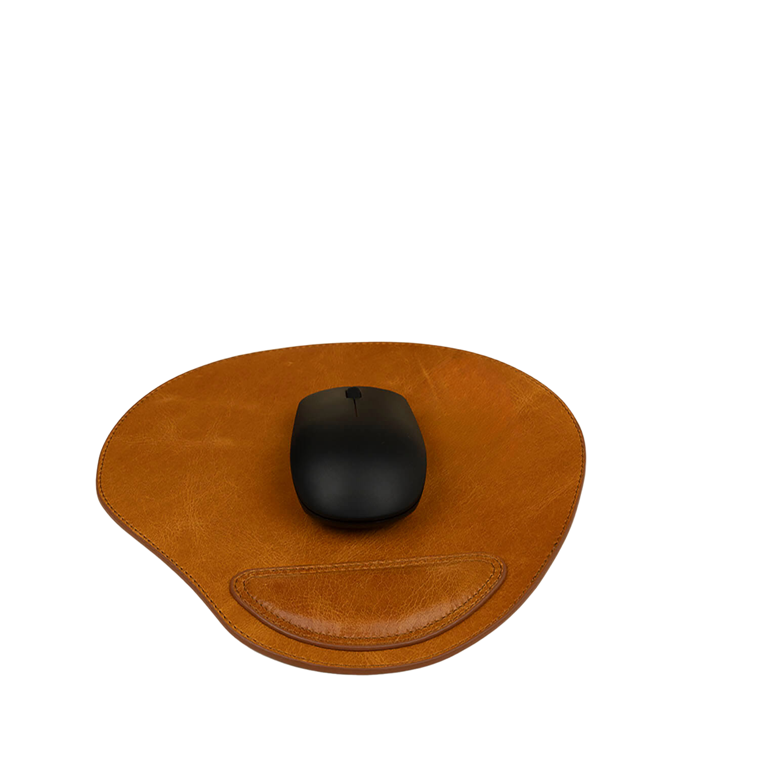 Ergonomic Leather Mouse Pad with Wrist Support - Brown - Portland