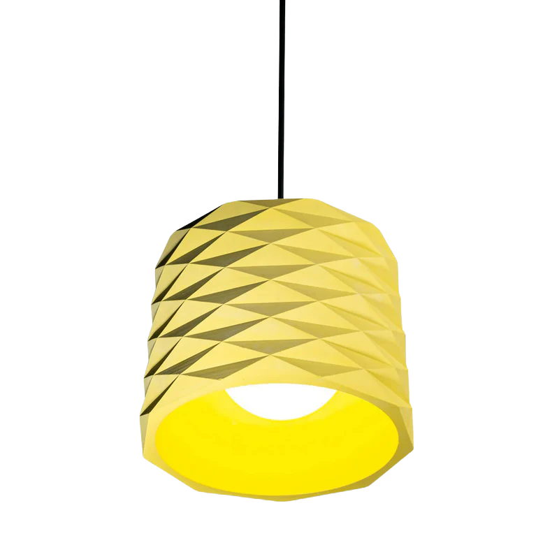 Pop Art Pendant Light, Yellow Pendant Lamp, Kitchen Isle Pendant, Stone Chandelier, Hanging Pendant Lighting