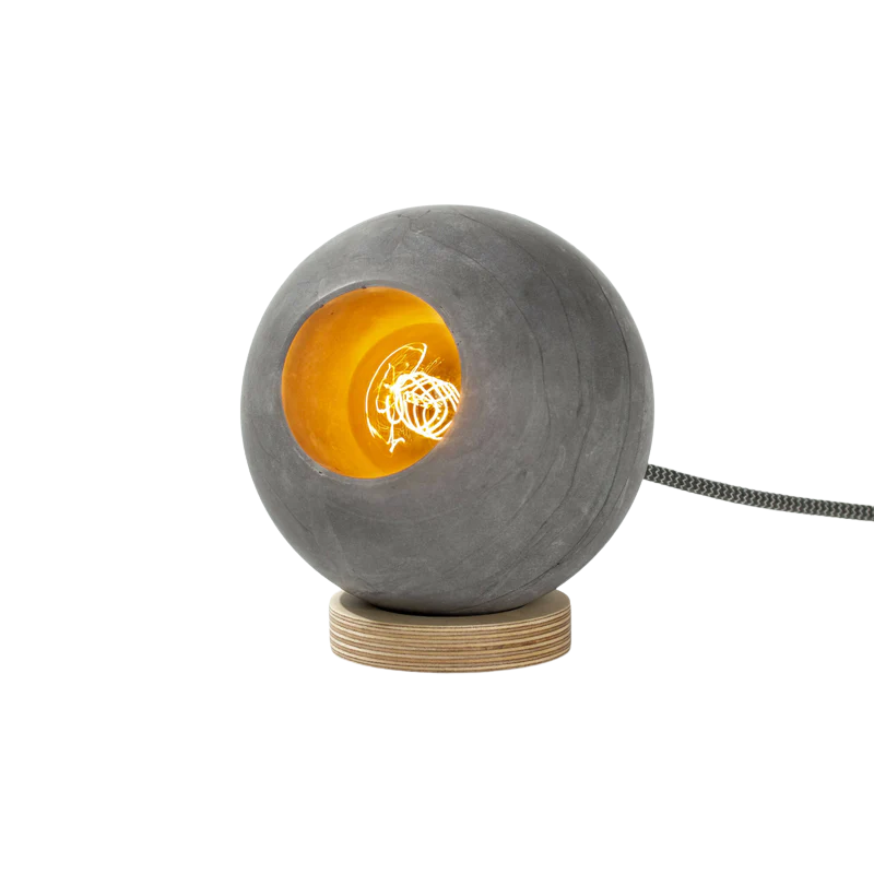 Concrete Globe Table Lamp, Designer Table Lamp, Bedside Lamp, Scandinavian Design, Concrete