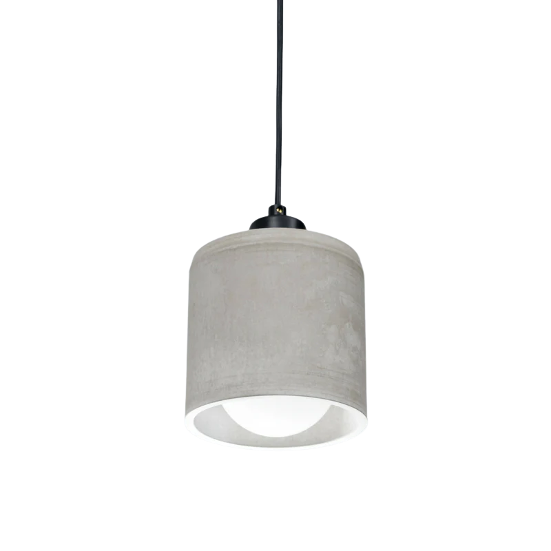 Raw Concrete Cylinder Pendant Lamp, Stone Chandelier, Designer Cylinder Hanging Lights, Scandinavian Design, Concrete Accessories