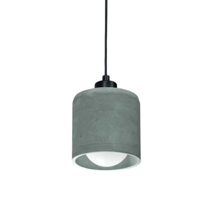 Khaki Concrete Cylinder Pendant Lamp, Stone Chandelier, Designer Cylinder Hanging Lights, Scandinavian Design, Concrete Accessories