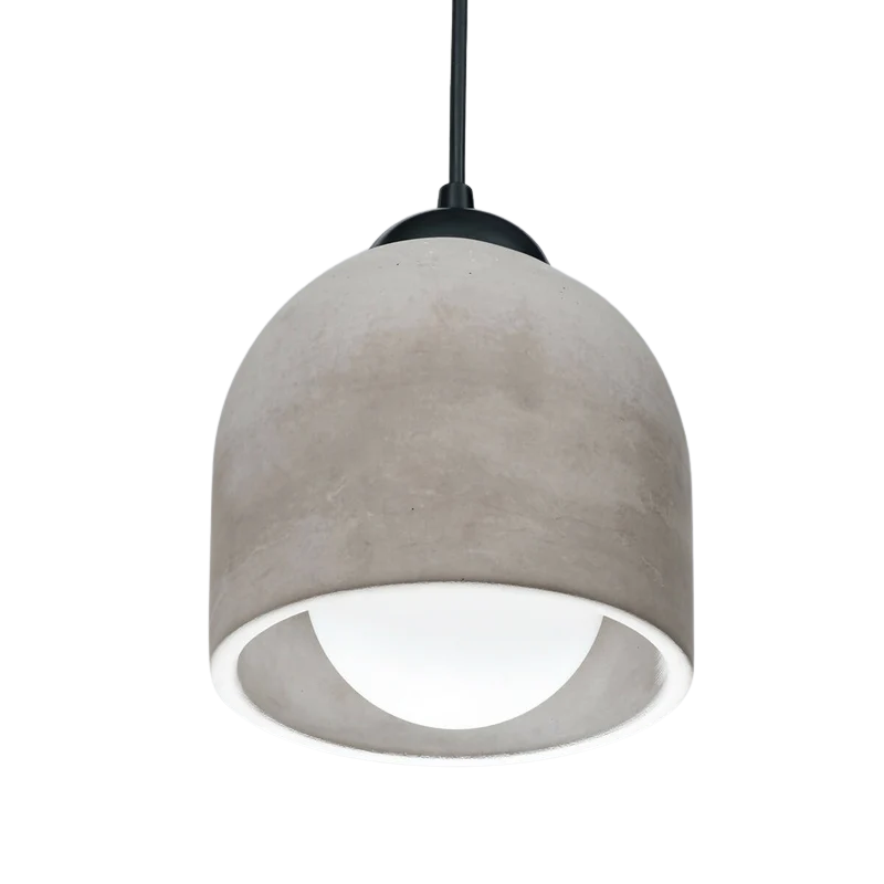 Brown Concrete Pendant Lamp, Stone Chandelier, Designer Hanging Lights, Scandinavian Design, Concrete Accessories