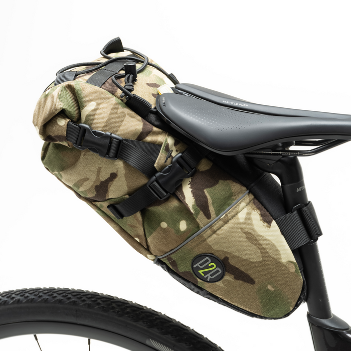 PACK2RIDE Inova Light Bike Saddle Bag - Water Resistant, Durable Cordura Fabric, Essential Bag for Bikepacking - Under Seat Storage, Seat Bag for Road, Gravel Cycling