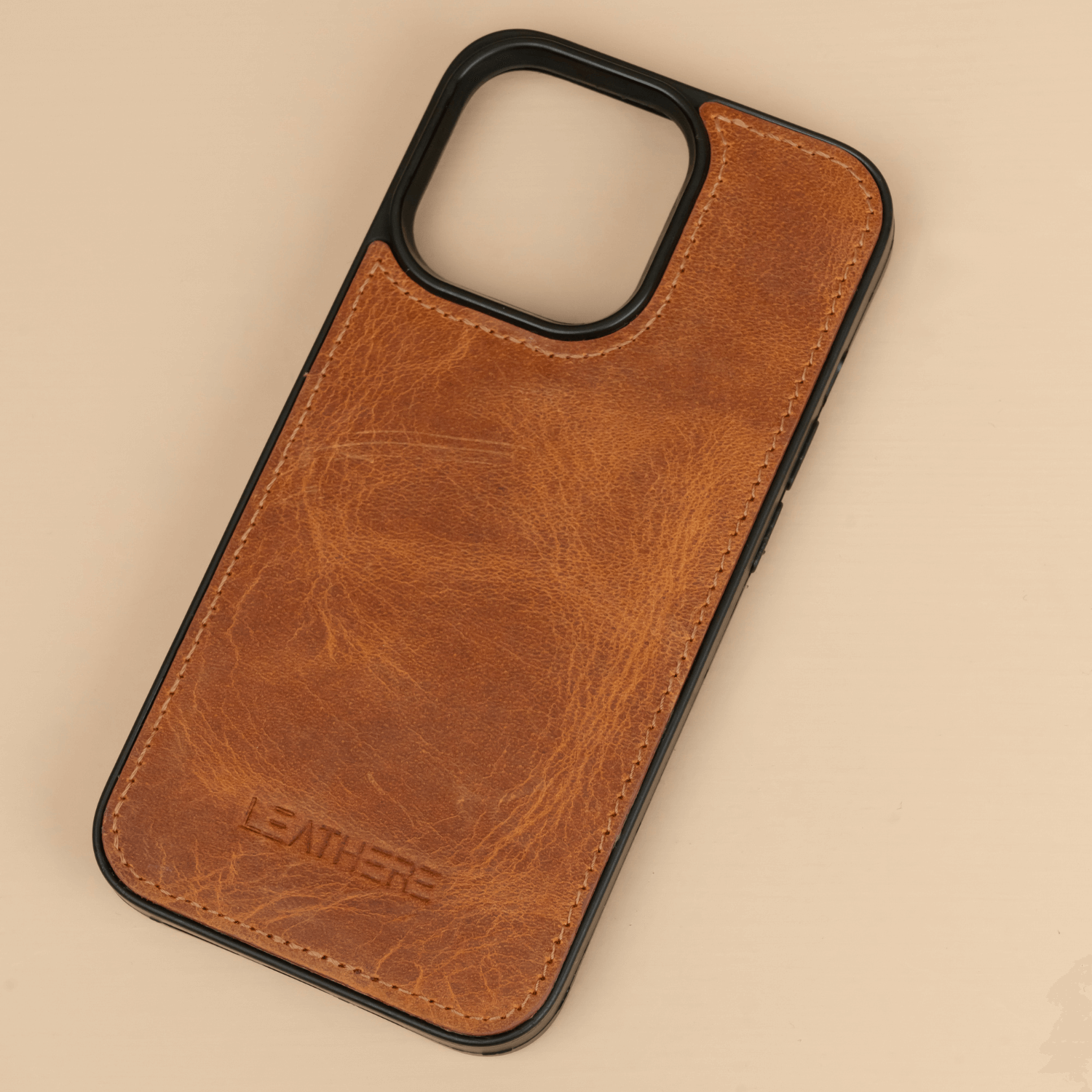 Brown Leather iPhone 16 Series Snap-On Case - LEATHERE