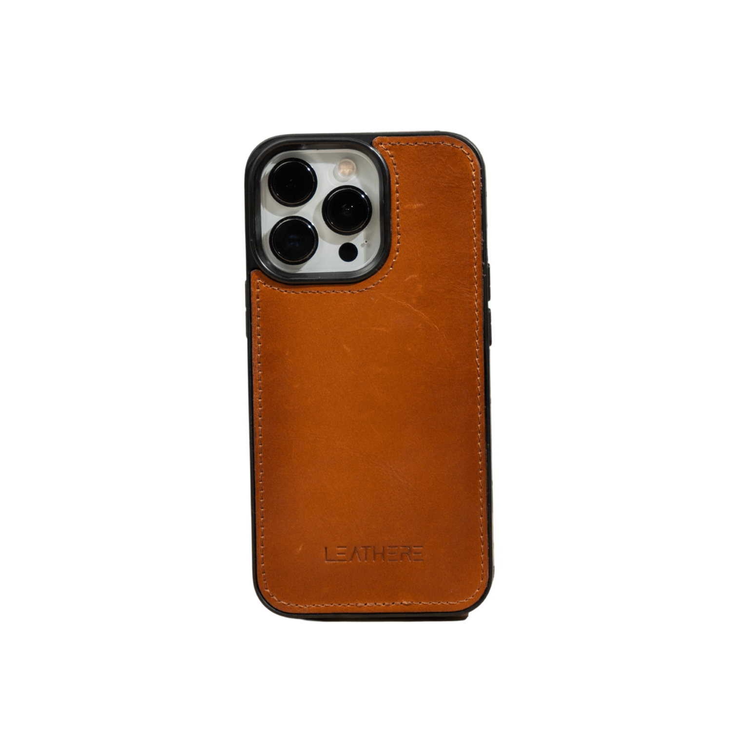 Brown Leather iPhone 16 Series Snap-On Case - LEATHERE
