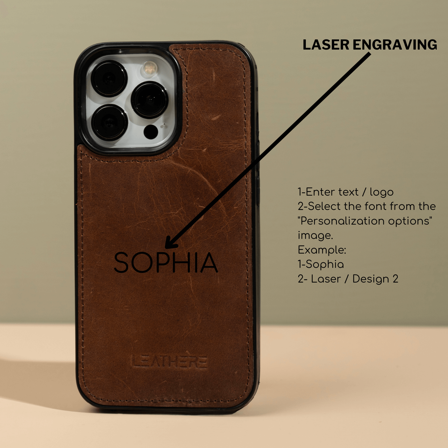 iPhone 15 Series Dark Brown Leather Case - Austin