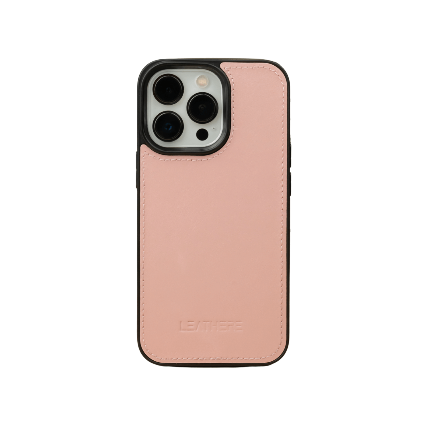 Pink Leather iPhone 16 Series Snap-On Case - LEATHERE