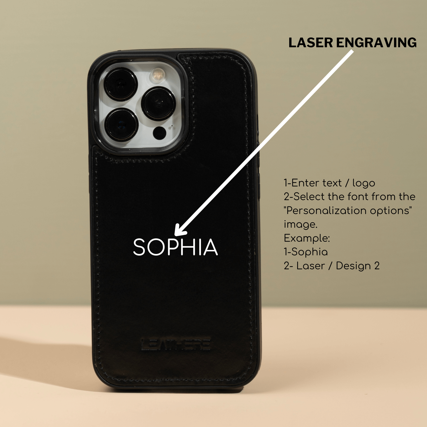 Black Leather iPhone 16 Series Snap-On Case - LEATHERE