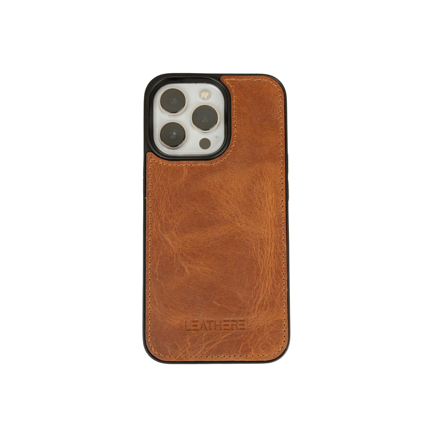 Rustic Brown Leather iPhone 16 Series Snap-On Case - LEATHERE