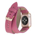 Dark Pink Leather Double Tour Apple Watch Band - LEATHERE