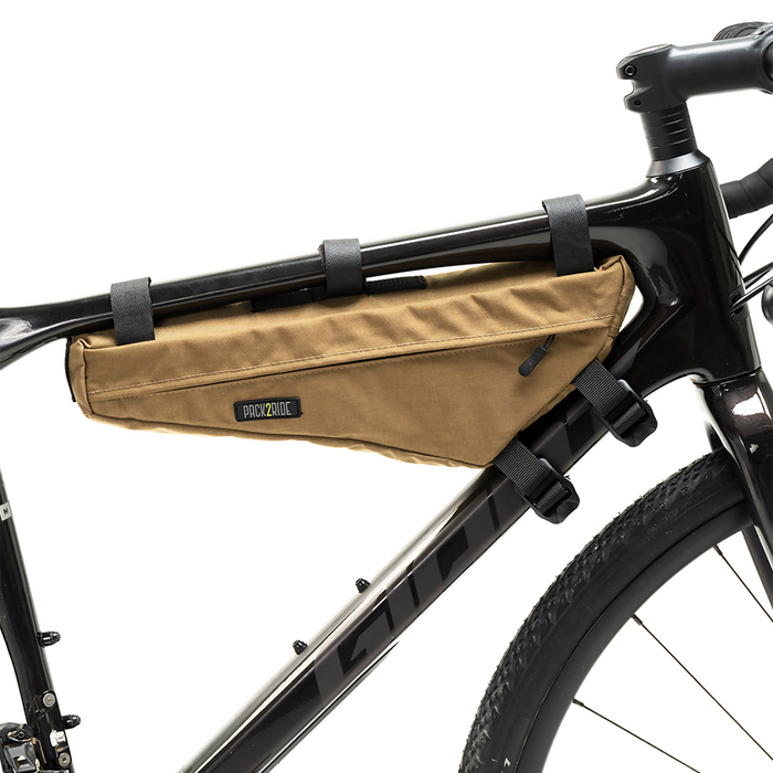 PACK2RIDE Mira Bike Frame Bag - Water Resistant, Durable Cordura Fabric & Bicycle Equipment Bag - Biking Storage, Bikepacking Pouch, Road, Gravel Bag for Cycling Adventures