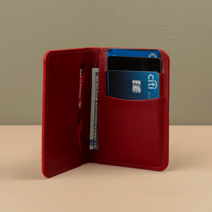 Luxury Genuine Leather Wallet - Red