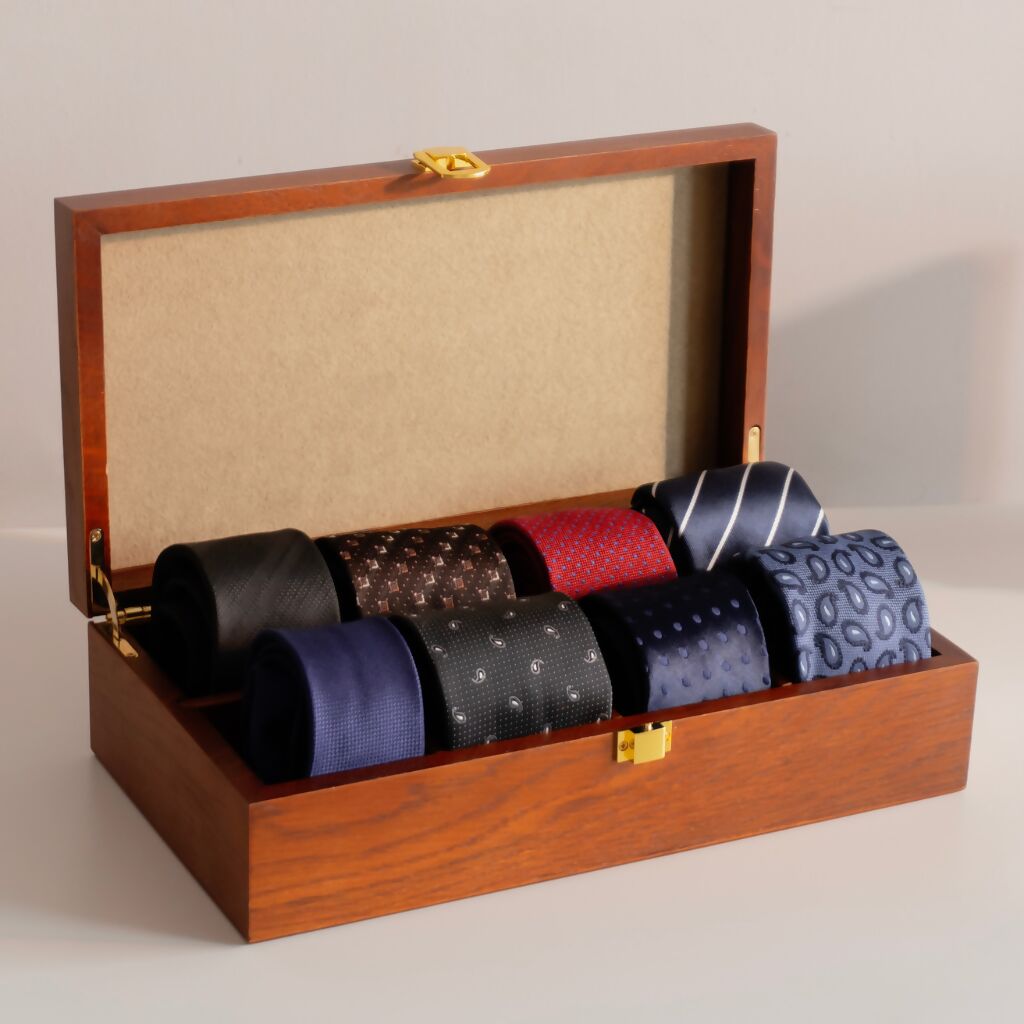 Luxury Wooden Tie Storage Box