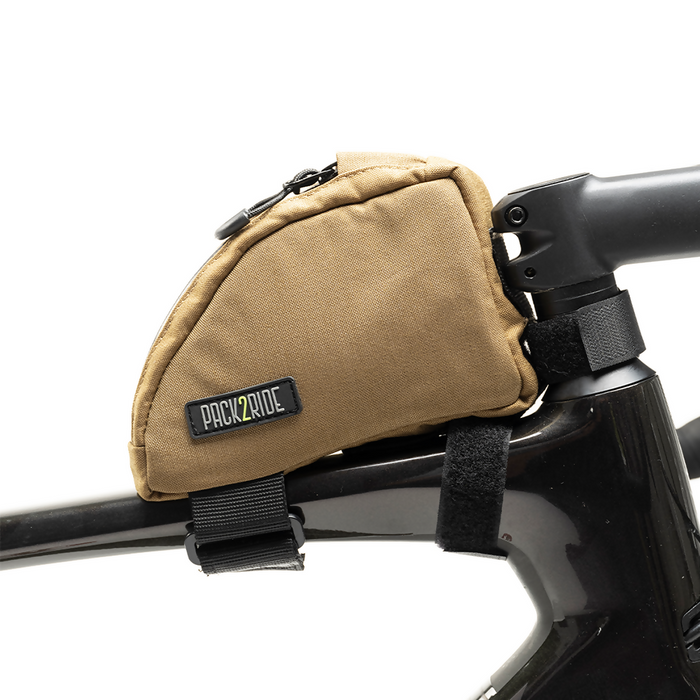 PACK2RIDE Toprock Frame Bag - Water Resistant, Durable Cordura Fabric & Bicycle Daily Essentials Holder - Top Tube, Frame Storage, Bikepacking for Road, Gravel Cycling