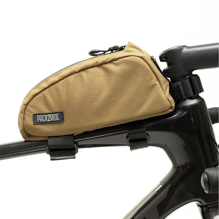 PACK2RIDE Toprock Frame Bag - Water Resistant, Durable Cordura Fabric & Bicycle Daily Essentials Holder - Top Tube, Frame Storage, Bikepacking for Road, Gravel Cycling