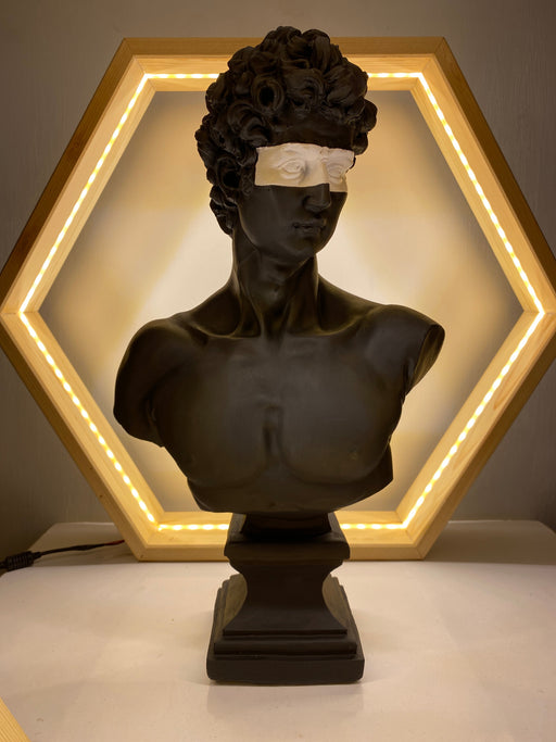 David 'White Mask' Pop Art Sculpture, Modern Home Decor - wboxgo.com