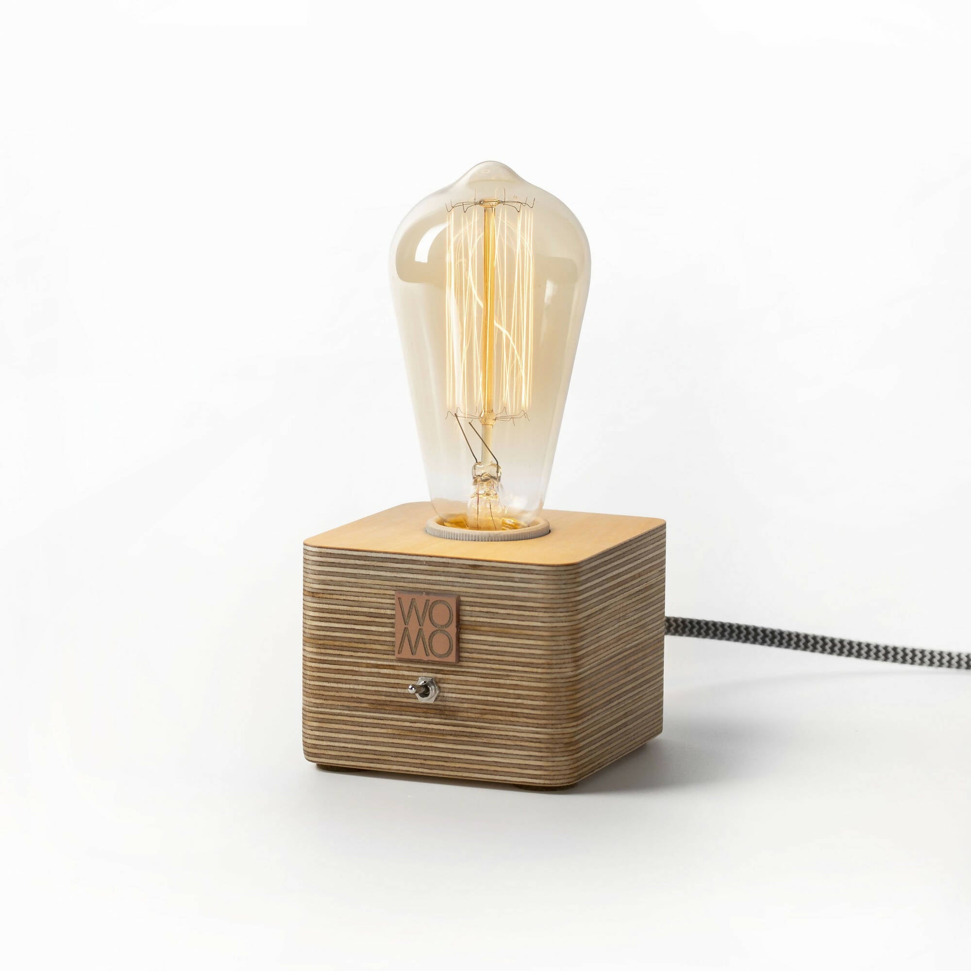 Rustic Wooden Table Lamp, Modern Design Table Lamp, Bedside Lamp, Nightlight