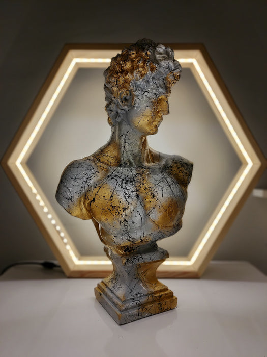 David 'Marble' Pop Art Sculpture, Modern Home Decor, Large Sculpture - wboxgo.com