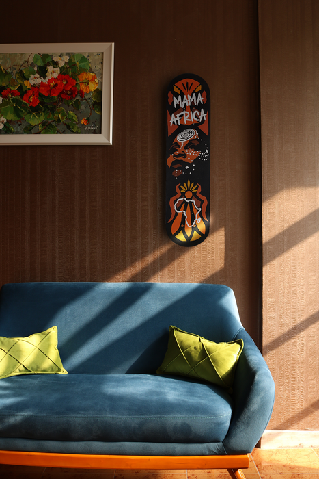 Skateboard Wall Art, "Mama Africa" Hand-Painted Wall Decors - wboxgo.com