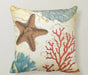 Beach House Pillow Case|Navy Marine Pillow Cover|Decorative Coastal Cushions|Coastal Throw Pillow|Blue Starfish Home Decor|Nautical Decor - wboxgo.com