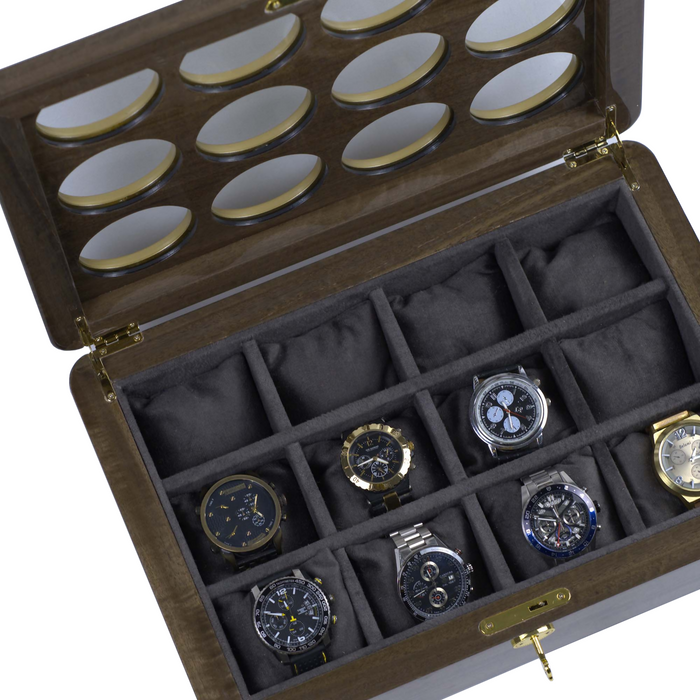 Premium Wooden Grey Eucalyptus Watch Box for Men, Handmade Watch Storage Display Box, Custom Made Gift for Him, Titanium Wood Watch Cabinet