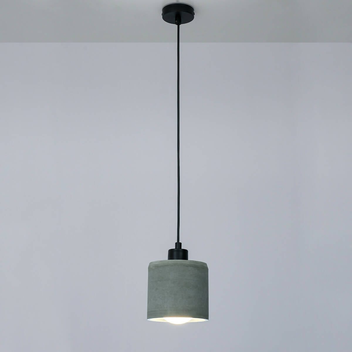 Khaki Concrete Cylinder Pendant Lamp, Stone Chandelier, Designer Cylinder Hanging Lights, Scandinavian Design, Concrete Accessories