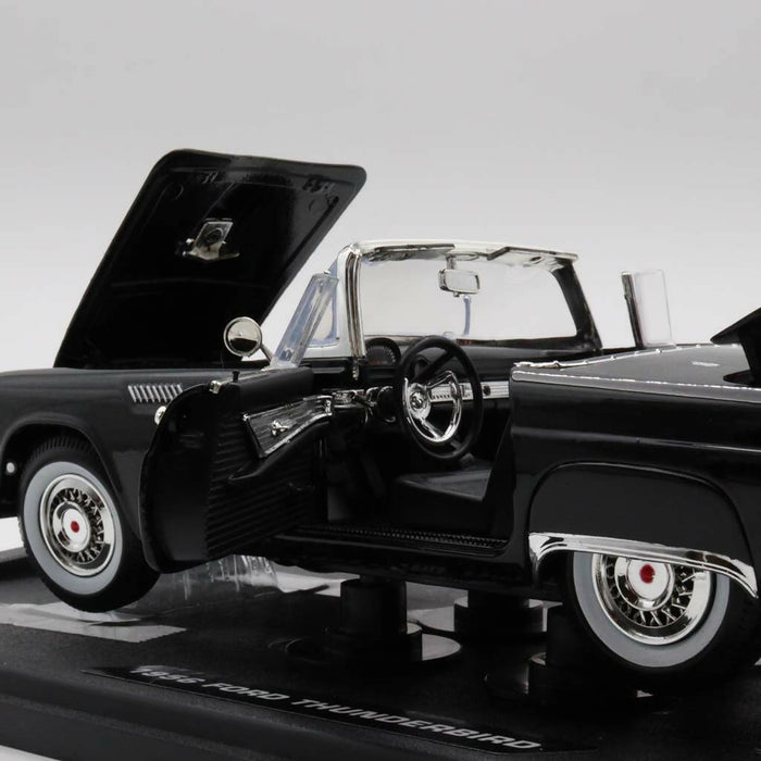 1956 Ford ThunderBird|Scale 1/18 Black Diecast Car|Vintage Model 