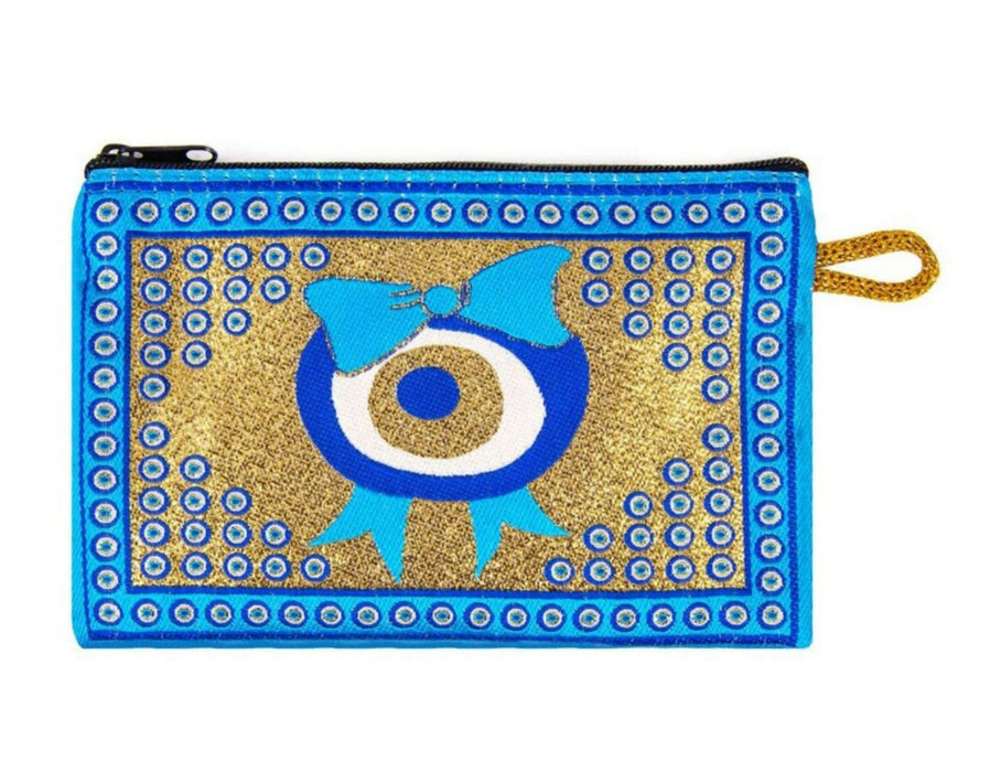 Evil Eye Carpet Wallet|Coin Purse With Zipper|Handmade Woven Pouch|Turkish Woven Case|Turkish Woven Wallet|Handy Storage Bag|Bag Organizer