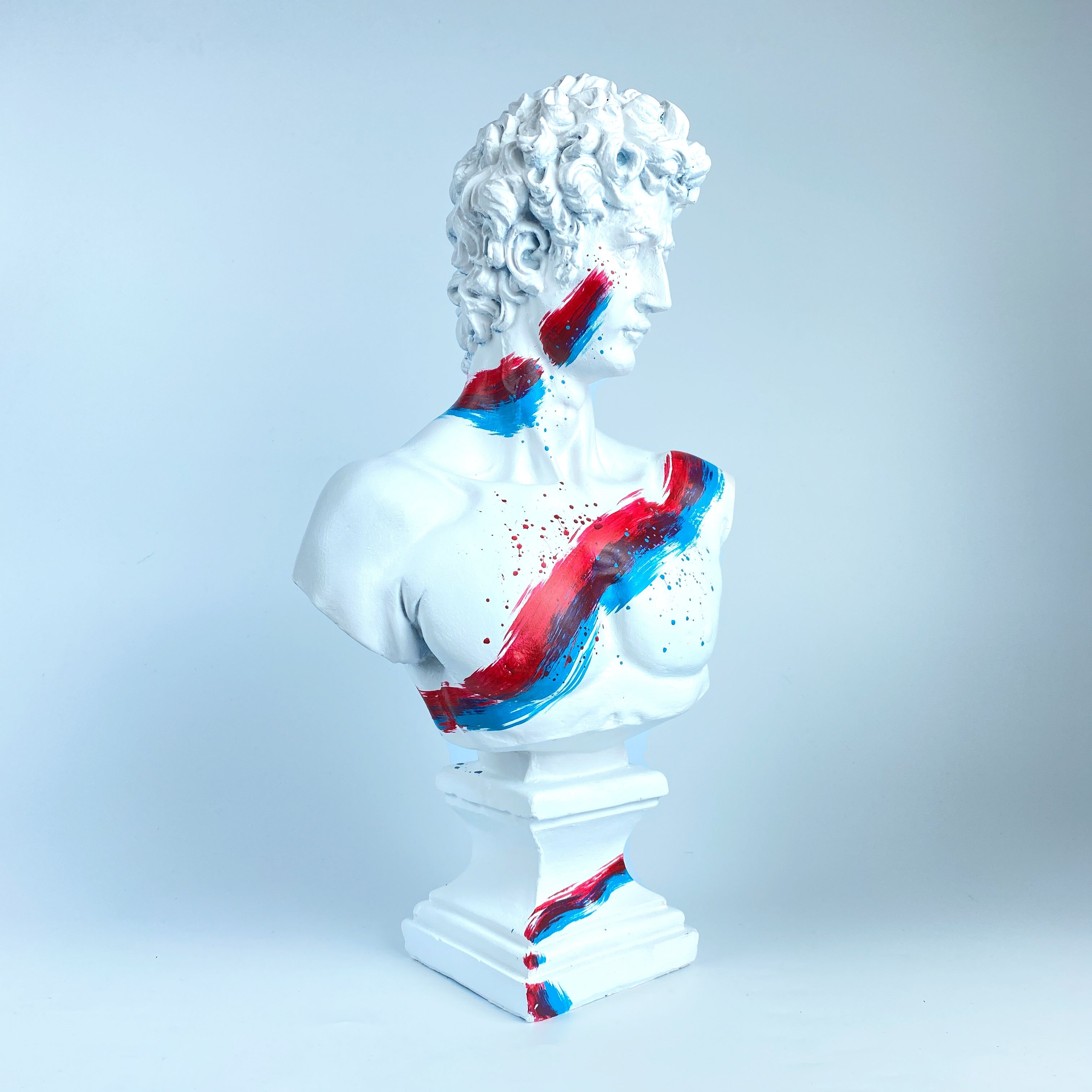 David 'Glitch' Pop Art Sculpture, Modern Home Decor, Large Sculpture - wboxgo.com