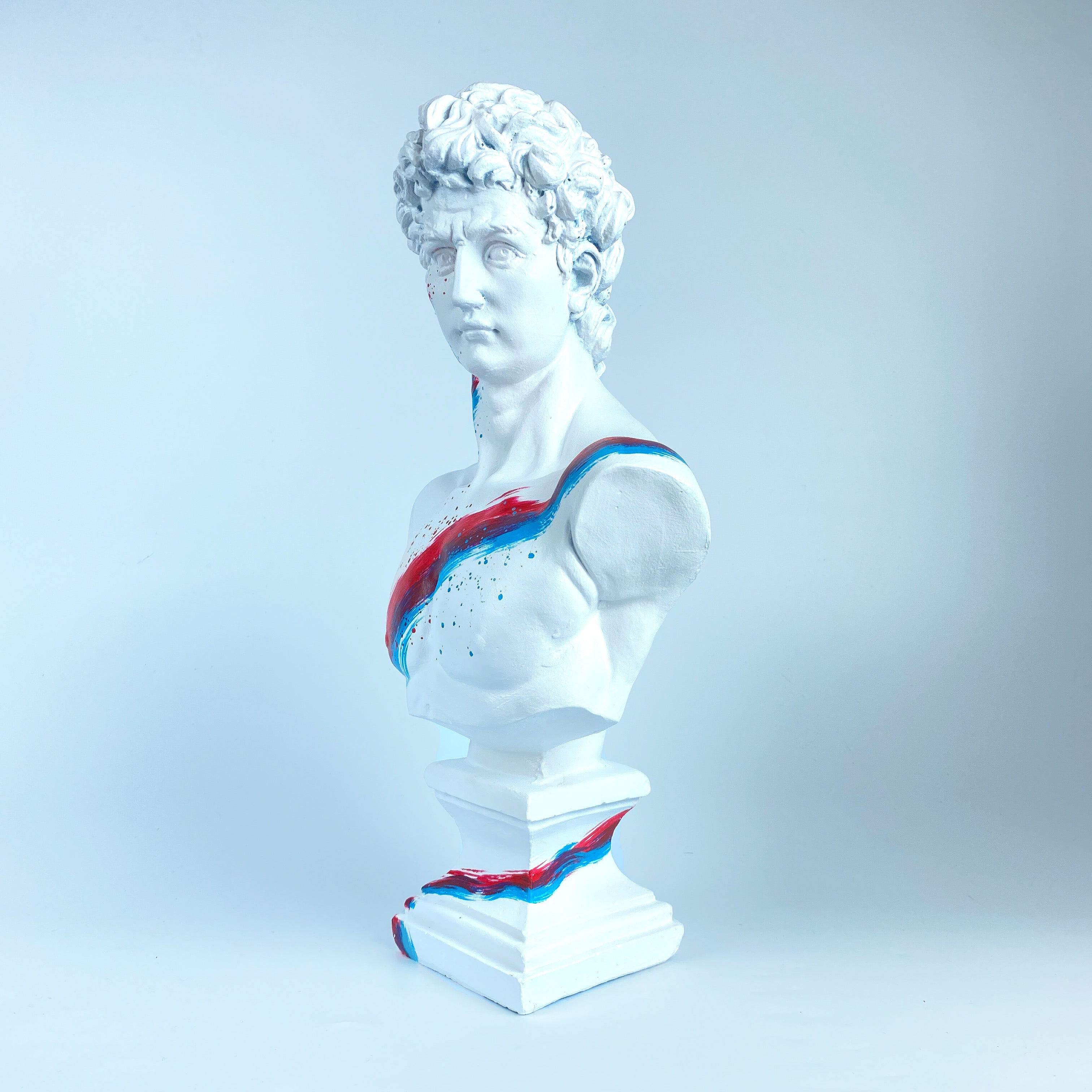 David 'Glitch' Pop Art Sculpture, Modern Home Decor, Large Sculpture - wboxgo.com