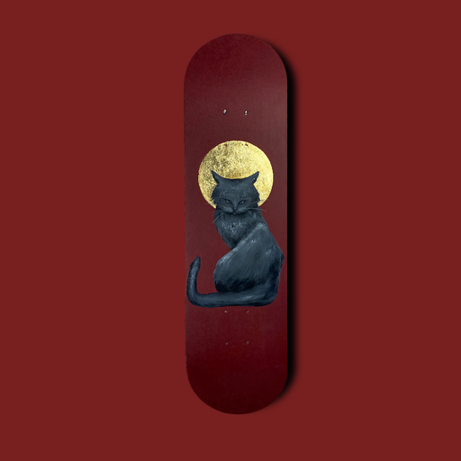 Skateboard Wall Art Set, "Holy Cat" Hand-Painted Wall Decor - wboxgo.com