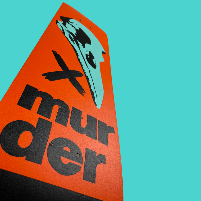 Skateboard Wall Art Set, "Murder" Hand-Painted Wall Decor - wboxgo.com