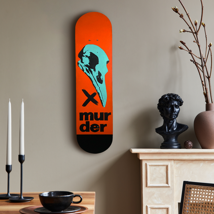 Skateboard Wall Art Set, "Murder" Hand-Painted Wall Decor - wboxgo.com