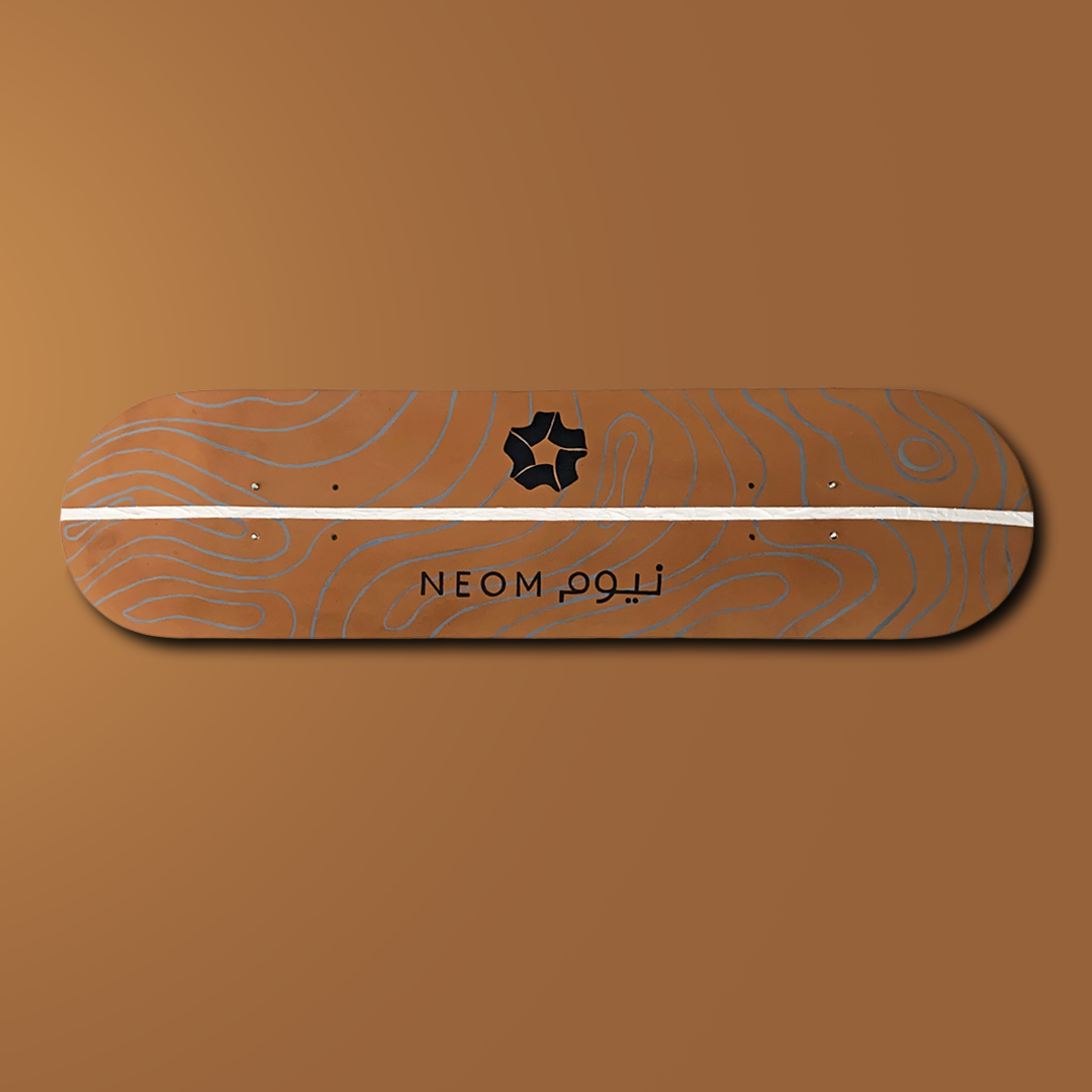 Skateboard Wall Art, "Neom" Hand-Painted Wall Decors - wboxgo.com