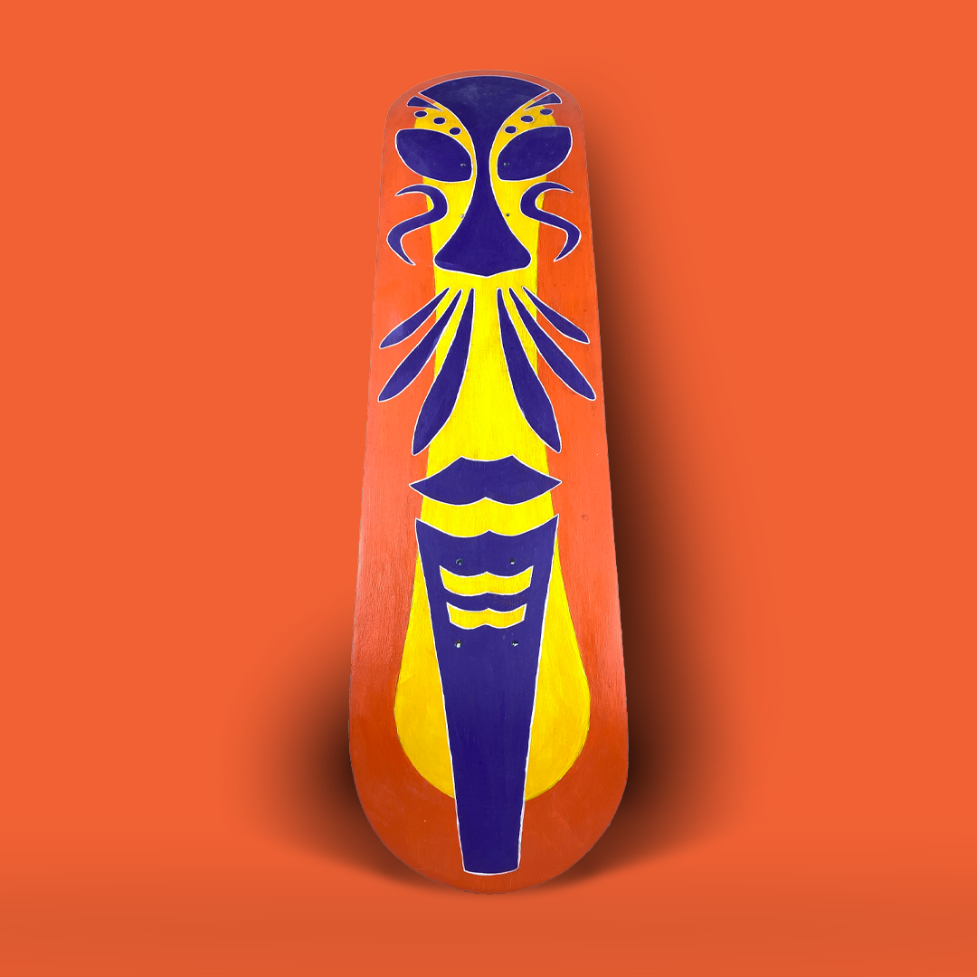 Skateboard Wall Art, "African Mask" Hand-Painted Wall Decors - wboxgo.com