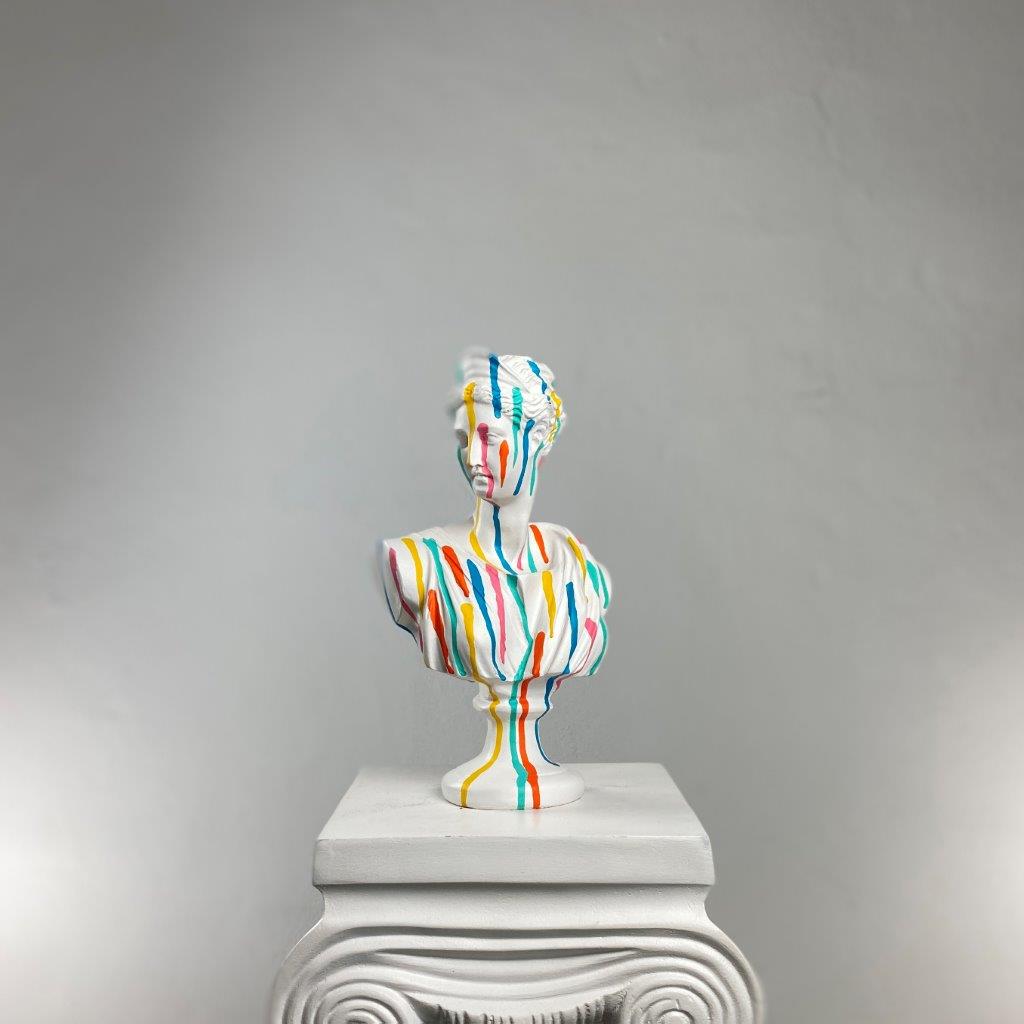 Artemis 'Colorfall' Pop Art Sculpture, Modern Home Decor - wboxgo.com