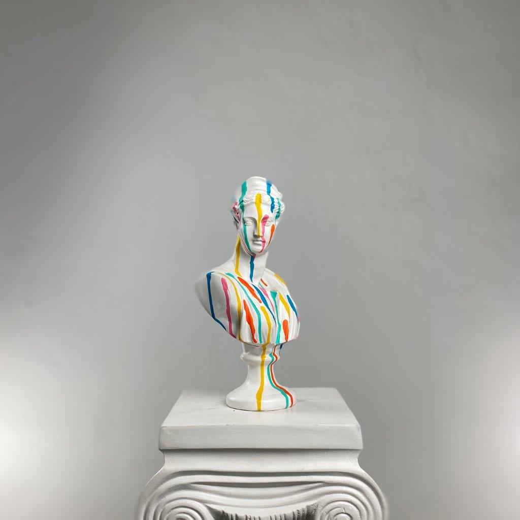 Artemis 'Colorfall' Pop Art Sculpture, Modern Home Decor - wboxgo.com