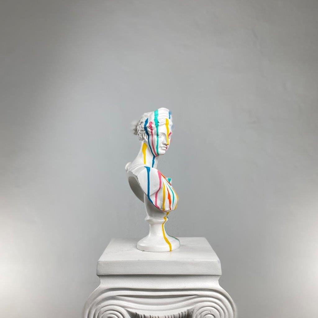 Artemis 'Colorfall' Pop Art Sculpture, Modern Home Decor - wboxgo.com