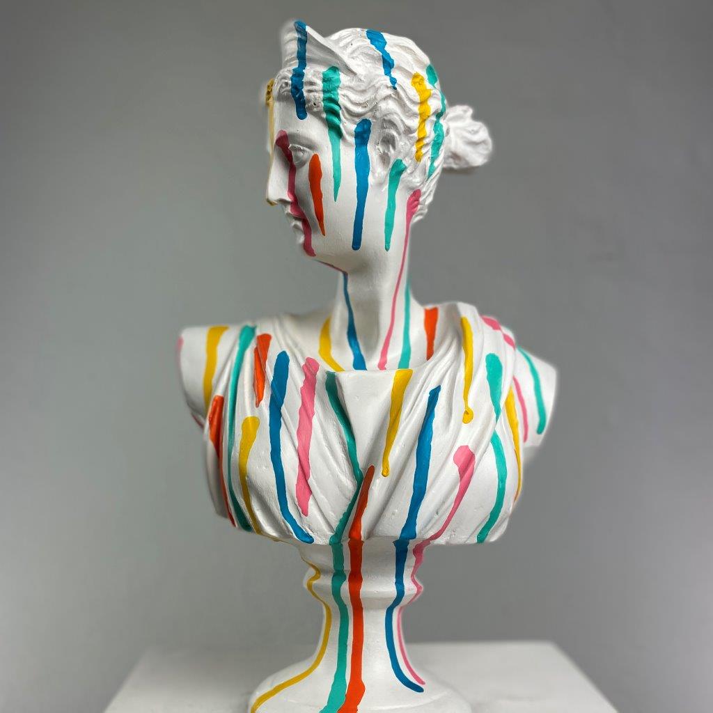 Artemis 'Colorfall' Pop Art Sculpture, Modern Home Decor - wboxgo.com