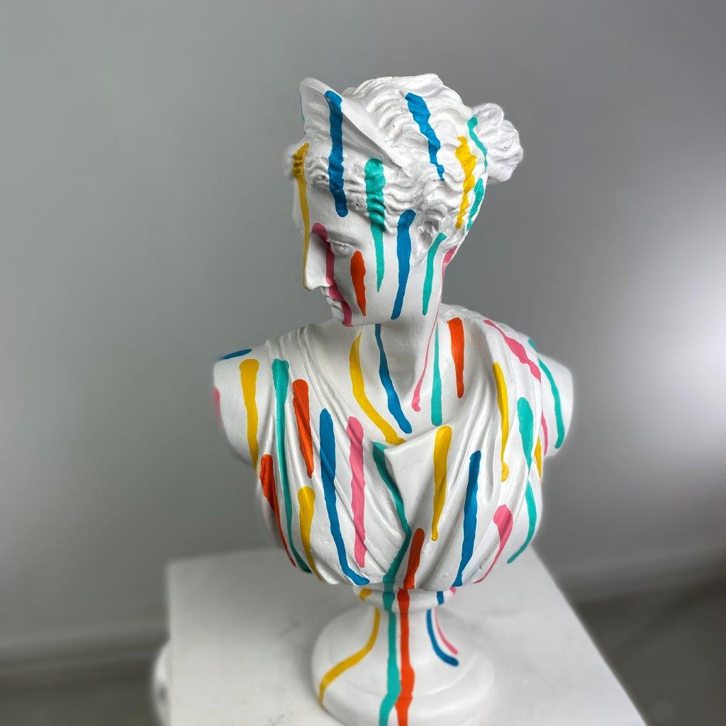 Artemis 'Colorfall' Pop Art Sculpture, Modern Home Decor - wboxgo.com