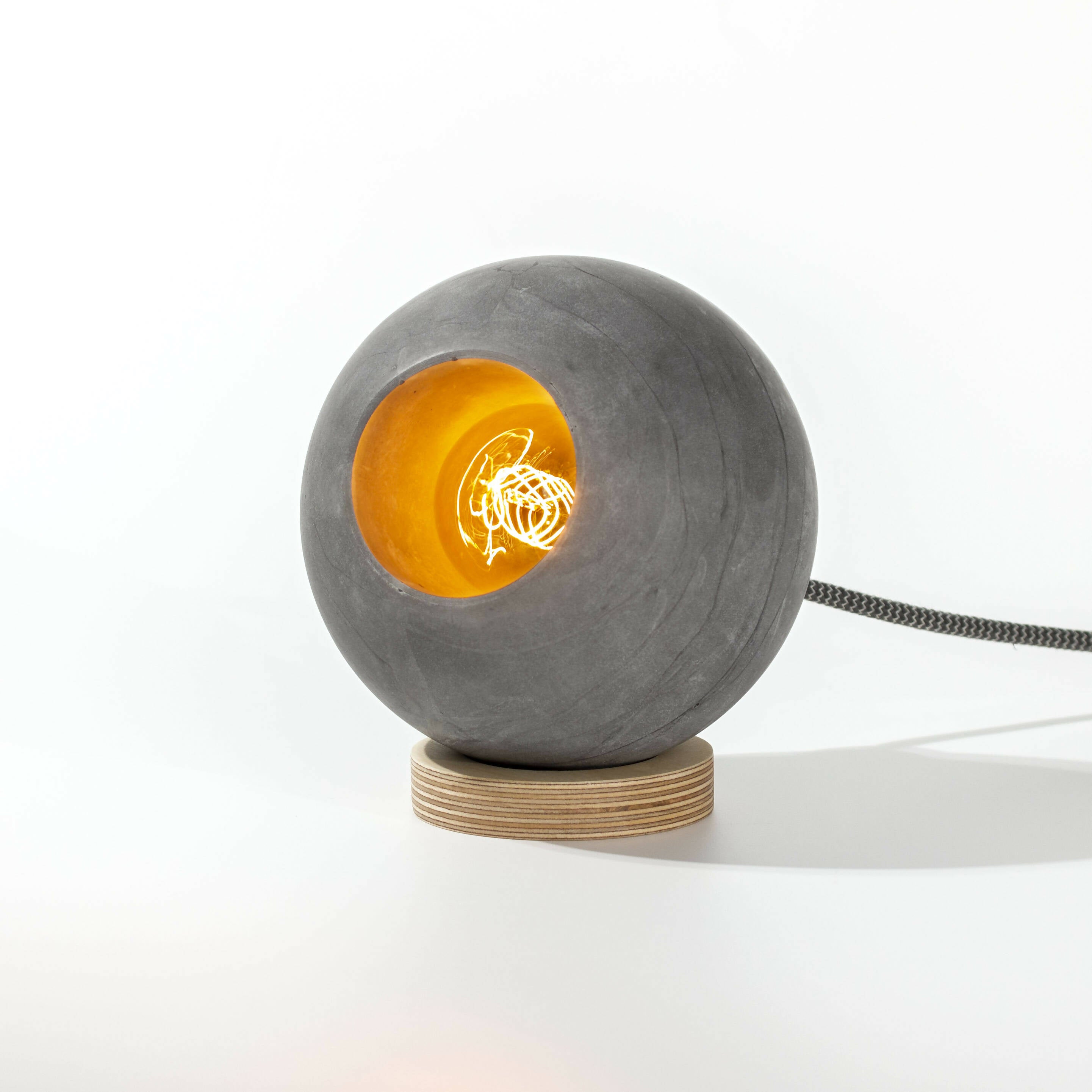 Concrete Globe Table Lamp, Designer Table Lamp, Bedside Lamp, Scandinavian Design, Concrete