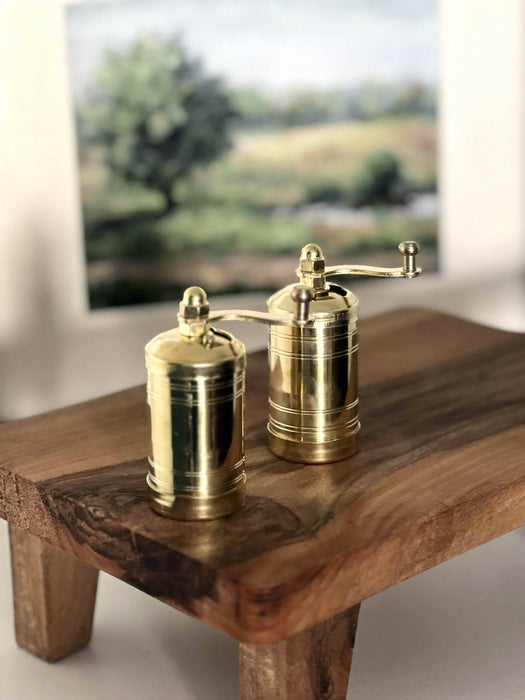 Mini Brass Salt and Pepper Mill