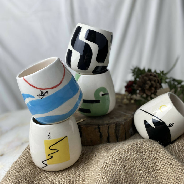 "Desert" Small Ceramic Mug, Design Ceramic Kitchenware