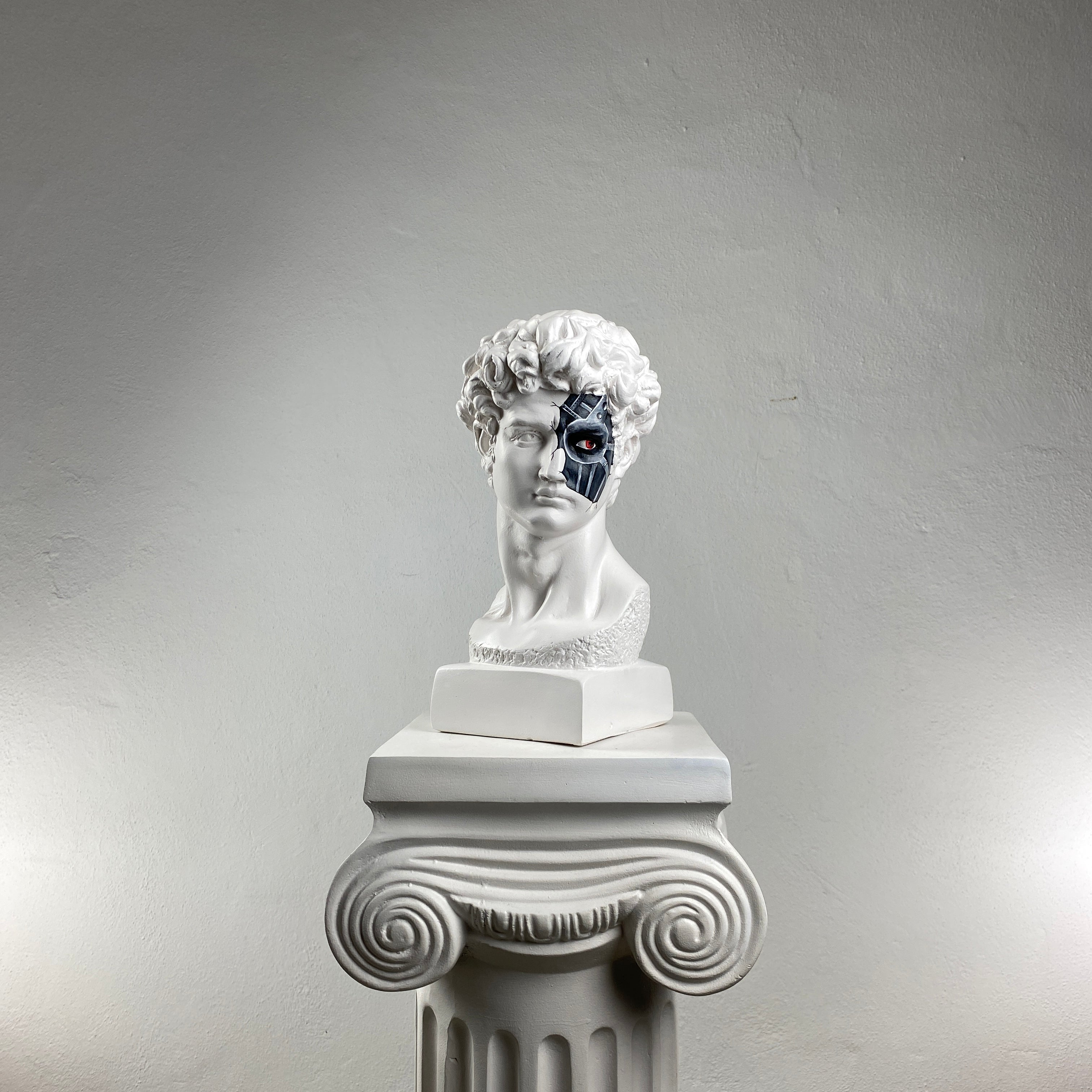David 'Cyborg' Pop Art Sculpture, Modern Home Decor - wboxgo.com