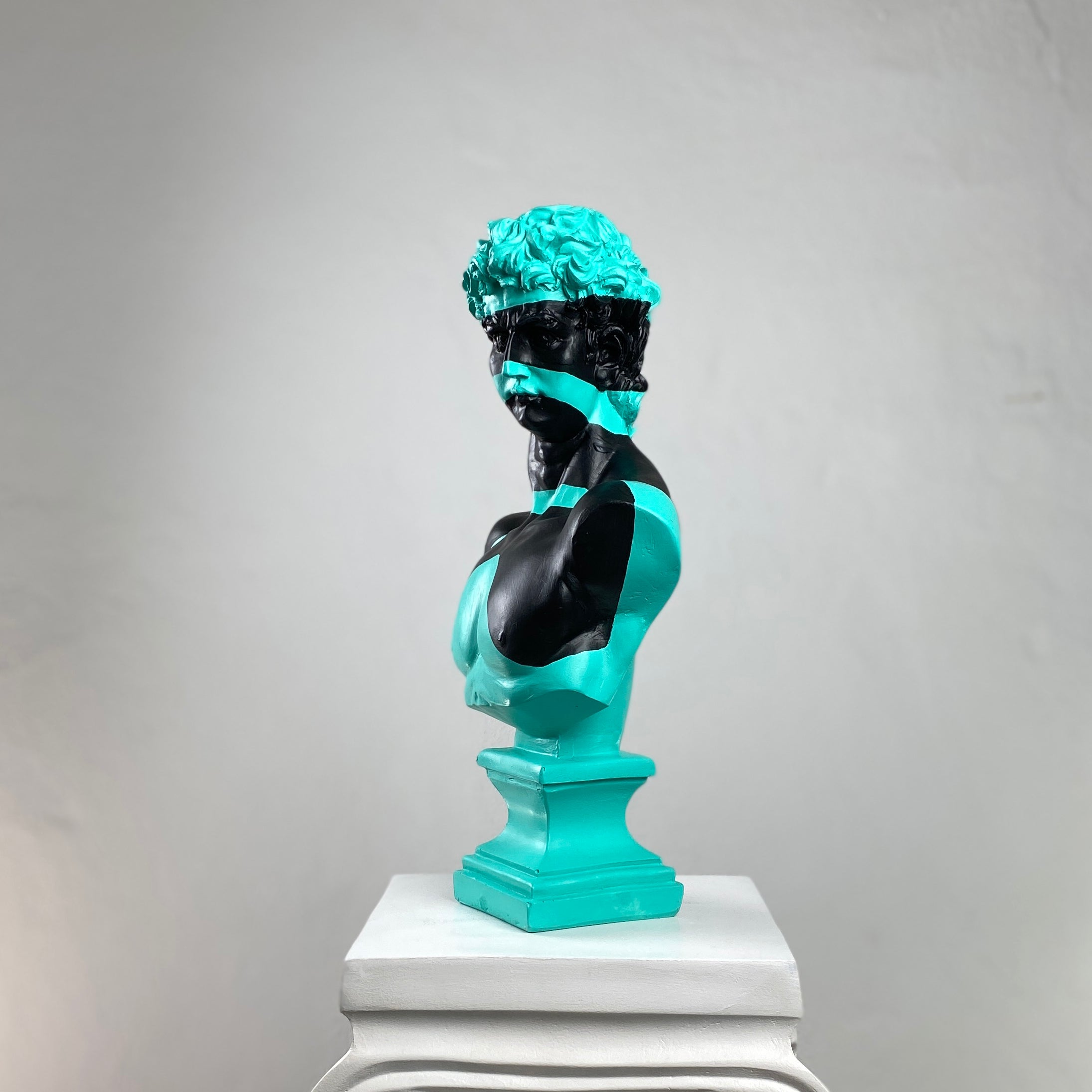 David 'Green Wave' Pop Art Sculpture, Modern Home Decor, Large Sculpture - wboxgo.com