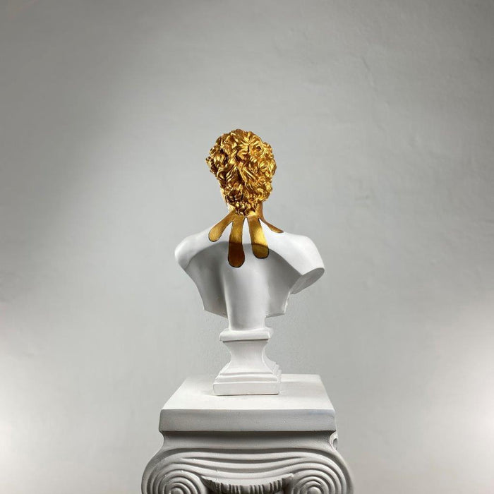 David 'Melting Gold' Pop Art Sculpture, Modern Home Decor, Large Sculpture - wboxgo.com