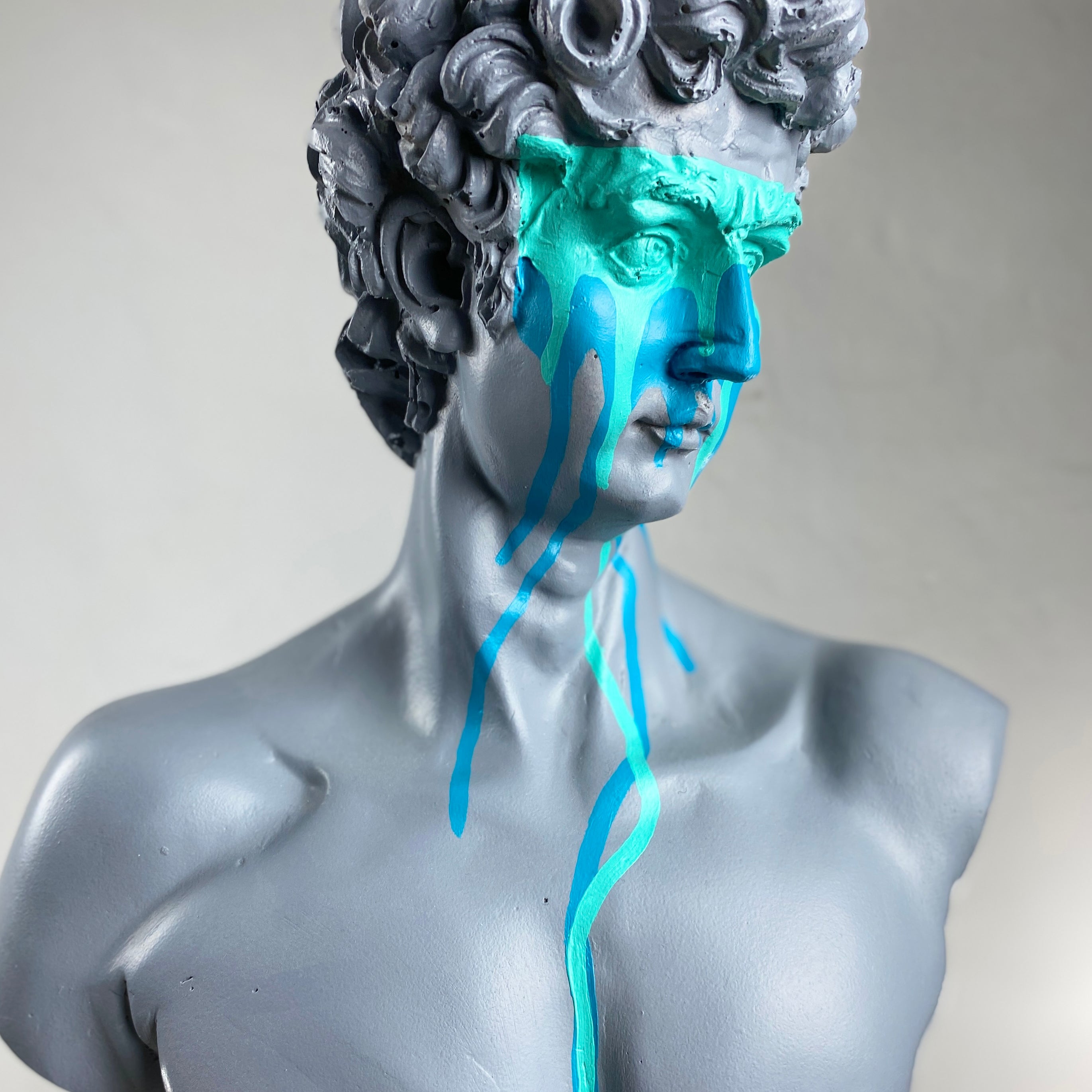 David 'Pastel' Pop Art Sculpture, Modern Home Decor, Large Sculpture - wboxgo.com