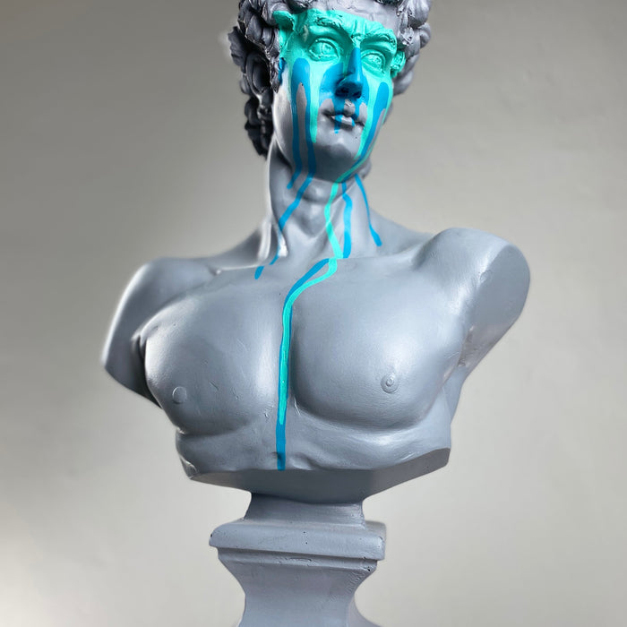 David 'Pastel' Pop Art Sculpture, Modern Home Decor, Large Sculpture - wboxgo.com